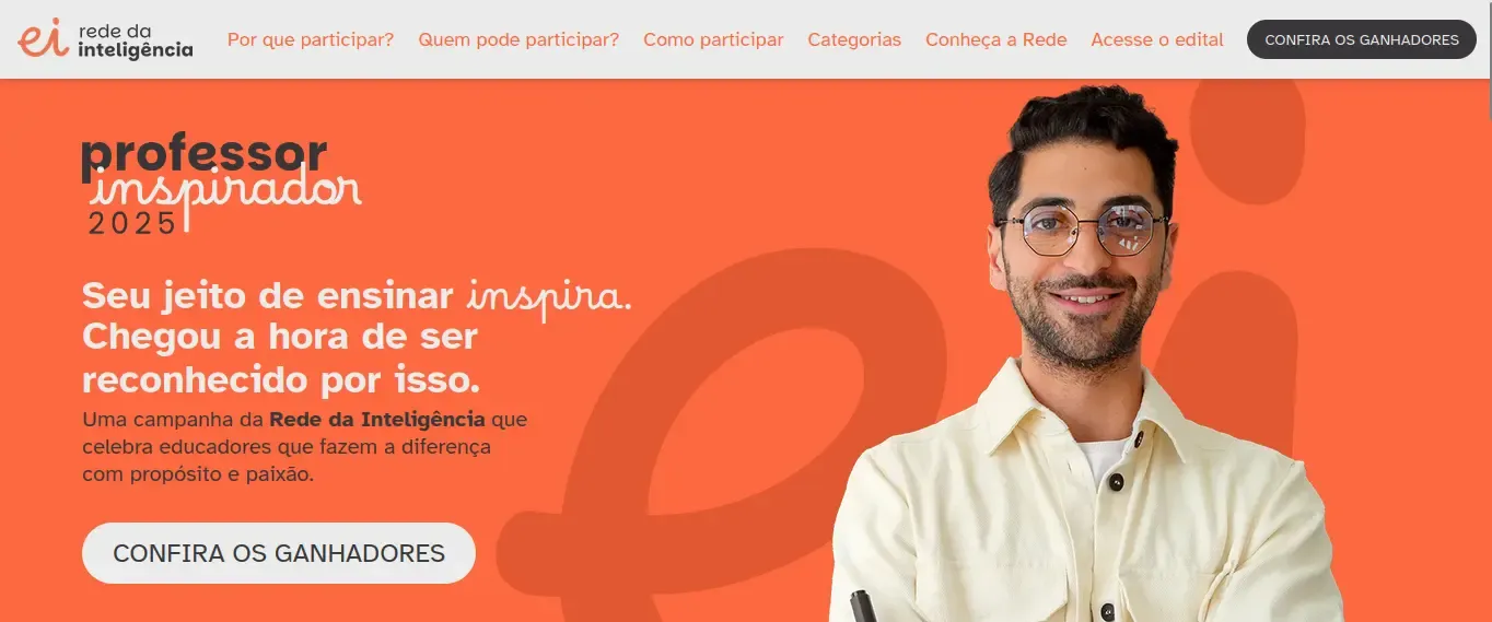 Professor Inspirador contest website landing page